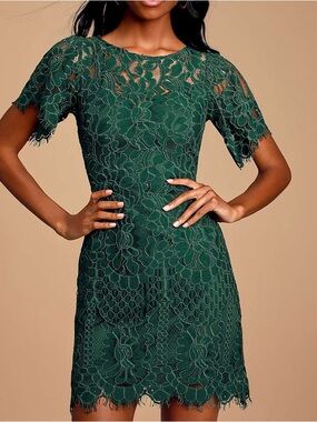 Lulus | Dresses | Nwt Lulus Spread Your Shine Emerald Green Sequin  Embroidered Bodycon Dress | Poshmark